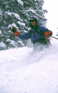Cathy Bianco in the Tahoe backcountry